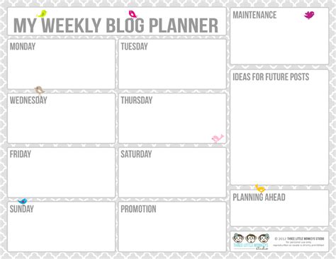 printable blog planners fab