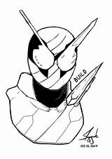 Kamen Rider Mewarnai Coloringhome sketch template