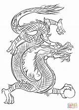 Dragon Coloring Pages Asian Printable Oriental Tattoo Drawing Colorings Categories sketch template