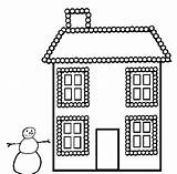 Coloring House Christmas Pages Lights Printable Book Coloringpagebook Advertisement Comment First sketch template