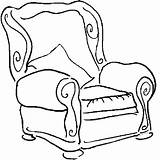 Coloring Sofa Pages Armchair Chair Designlooter Getcolorings 72kb sketch template