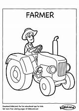 Farmer Coloring Worksheets Printable Kidloland Kids Worksheet Pages Printables Educational sketch template