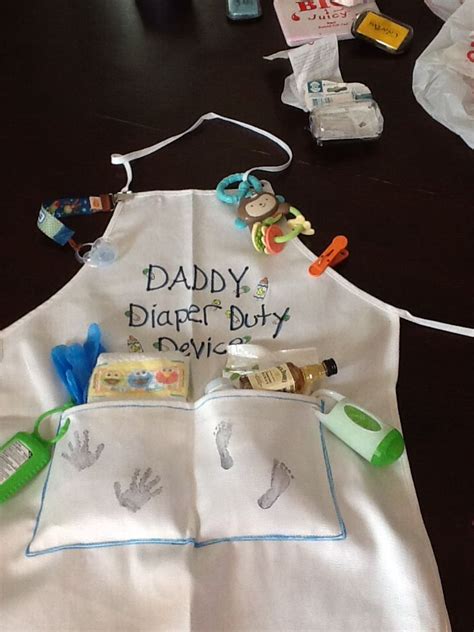 daddy diaper duty device apron made this for my brother and gave it to him at my sister in law