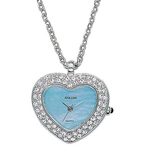 Avalon Women S Crystal Amore Heart Pendant Watch Free Shipping On