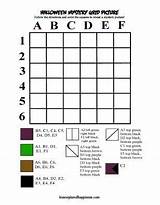 Mystery Grid Coloring Grids Halloween Worksheets Witch Hat Directions Printable Printables Template Pages Make sketch template