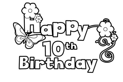 birthday page  coloring page