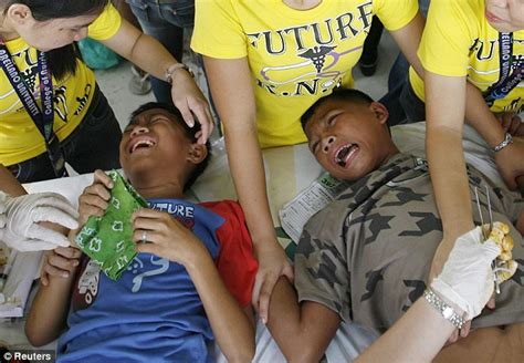 he s smiling now filipino youths wait in line to take part in mass circumcision party world