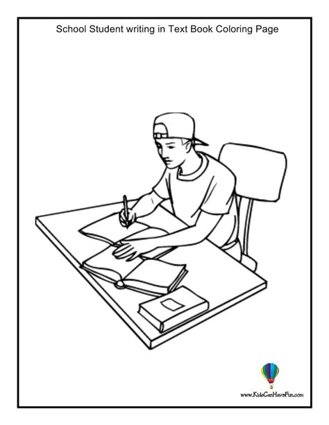 homework page coloring pages