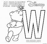 Letter Alphabet Coloring Disney Winnie Pooh Pages Printable sketch template