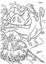 Coloring Timon Pumbaa Pages Popular sketch template