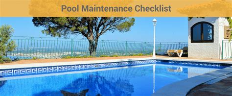 4 effective checklist for maintaining pool a complete