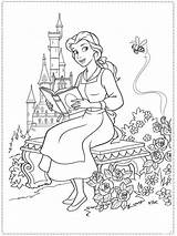 Belle Pages Coloring Princess Beast Beauty Printable Disney Girls Recommended Color Mycoloring sketch template