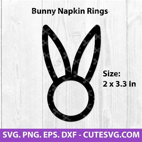 easter bunny svg easter bunny napkin rings svg happy easter svg wooden napkin holders svg