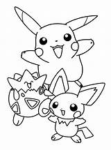 Coloring Pokemon Pikachu Pages Printable Getcoloringpages sketch template