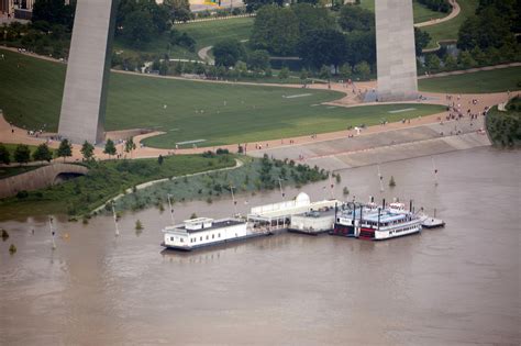 aerial photographs  flooded infrastructure   st louis region