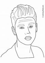 Justin Bieber Coloriage sketch template