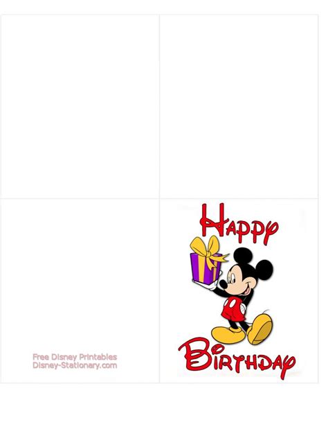 disney printable birthday cards