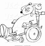 Injured Cartoon Drawing Dog Wheelchair Line Vector Djart Dennis Cox Vecto Rs sketch template