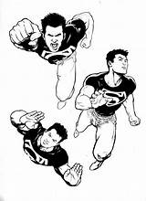 Superboy sketch template