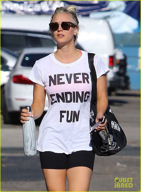 Kaley Cuoco Kicks Off Her Week With Some Never Ending Fun Photo
