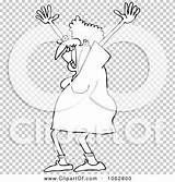 Screaming Woman Clipart Outlined Scared Illustration Royalty Vector Djart sketch template