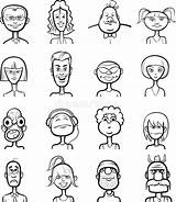 Whiteboard Humor Faces Cartoon Drawing Collection Illustration Coloring Vector Preview sketch template