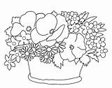 Coloring Flower Basket Pages Drawing Sketch Flowers Heather Color Drawings Simple Different Sketches Nature Pencil Easter Rocks Getdrawings Homepage Material sketch template