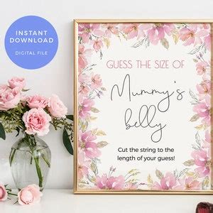 party favors sign pink favours sign printable floral party sign