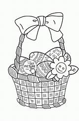 Coloring Easter Basket Pages Egg Kids Colouring Printables Wuppsy Sheets Comments Library Clipart sketch template