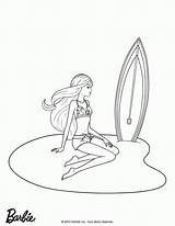 Coloring Pages Barbie Mermaid Merliah Tale Beach sketch template