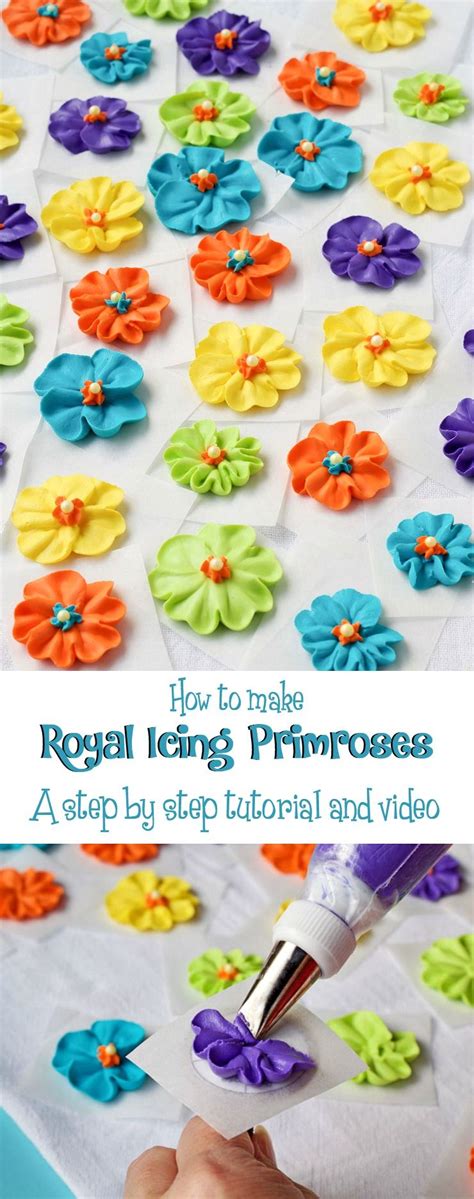 simple royal icing primrose video royal icing flowers