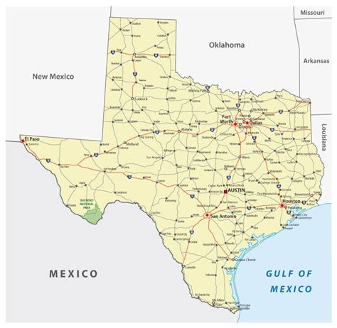 map  texas guide   world
