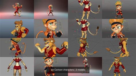 3dlion 3d Cartoon Characters Cgtrader