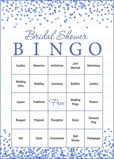 bridal bingo template  printable word searches