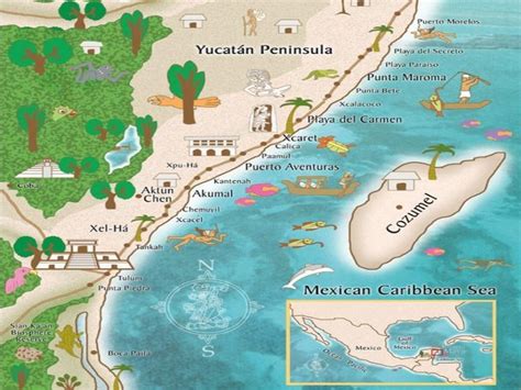 donde queda playa del carmen mapa  guias mapas turisticos