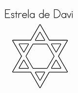 Estrela Davi Desenho sketch template