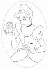 Cinderella Coloring Pages Princess Disney Para sketch template