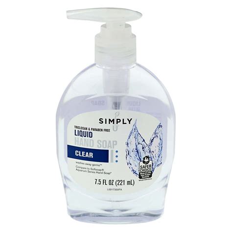 simply  clear liquid hand soap shop cleansers soaps