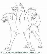 Cerberus Werewolf Freak sketch template