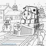 Thomas Coloring Pages Train Friends Colouring Engine Printable Christmas Tank Color Steam Kids Winter Print Snowman Book James Frosty Sheets sketch template