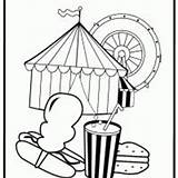 Circo Karneval Feria Ausmalbilder Kostenlos Ausdrucken Jahrmarkt Sheets Enero Zirkus sketch template