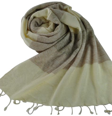 nepal sjaals creme grijs  bestellen shawlsyou shawls