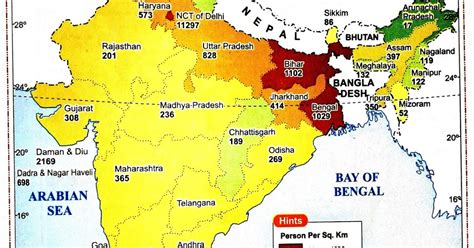 India Map Population Density Sex Ratio Census 2011 Annual Rainfall