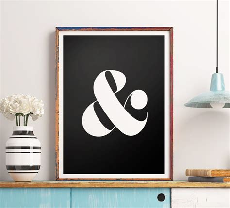 ampersand printable art typography poster printable wall