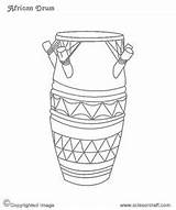 Music African Coloring Drum Africa Drums Pages People sketch template
