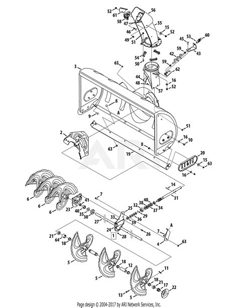 mtd      stage snow thrower  parts diagram  chute assembly