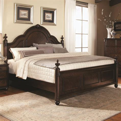 coaster  brown eastern king size wood bed steal