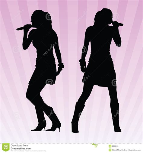 Women Singing Vector Stock Vector Illustration Of Image 2384136