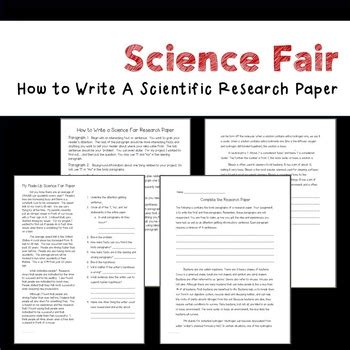 science fair research paper  crazysciencelady tpt