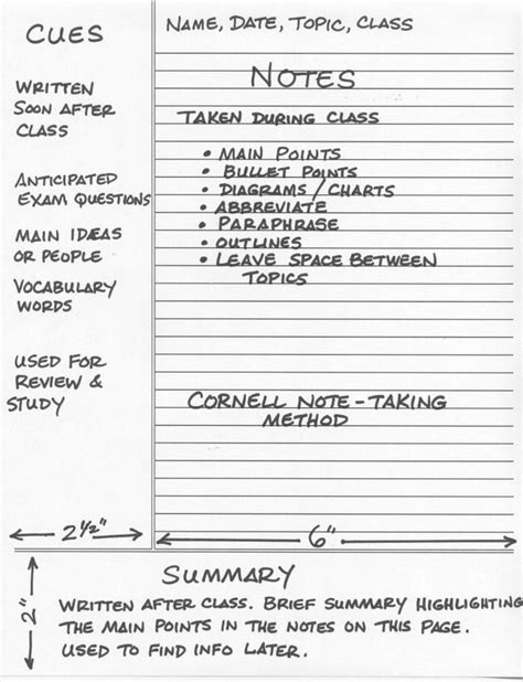 cornell notes images  pinterest cornell notes template
